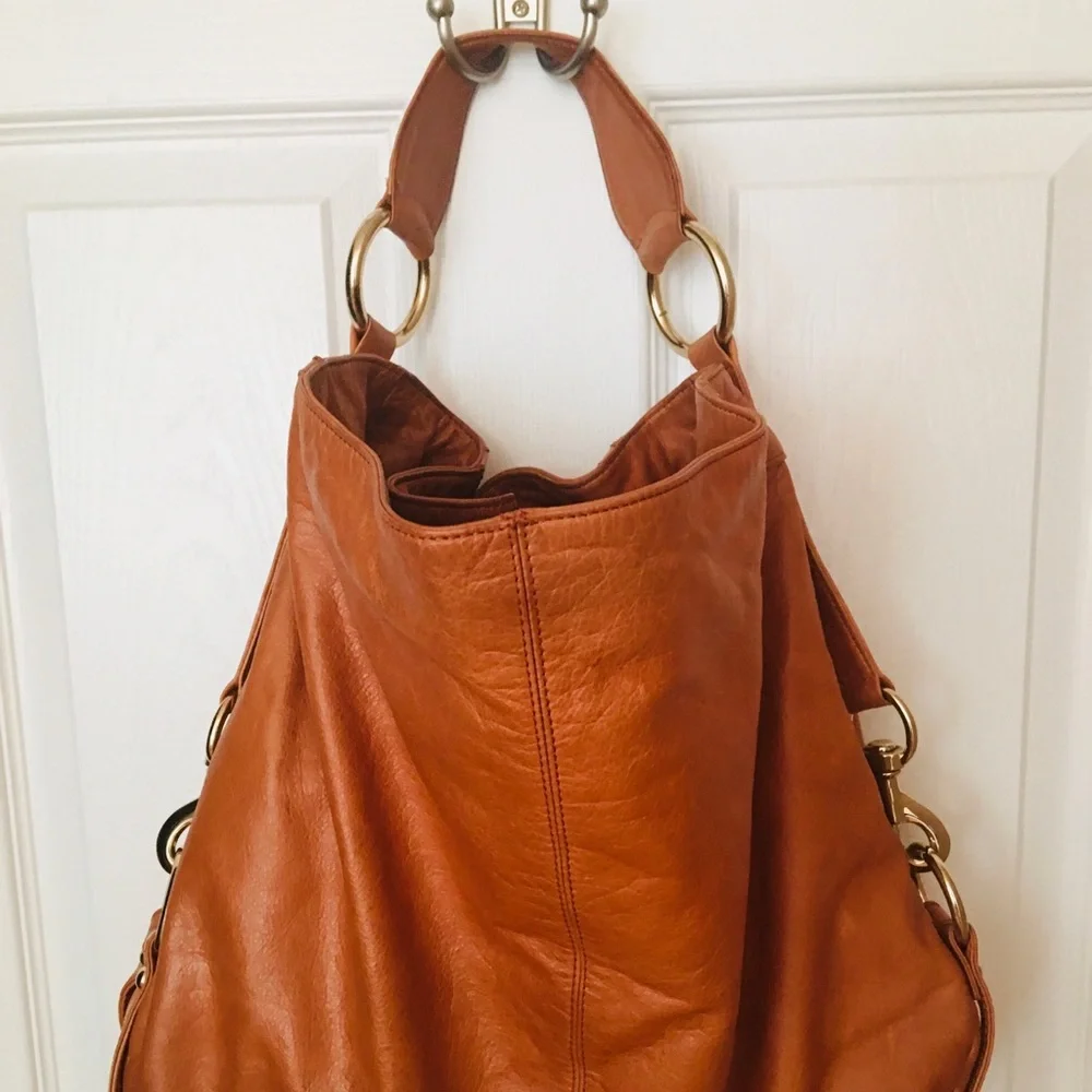Rebecca Minkoff Cognac Brown Leather Hobo Bag